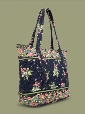 Vera Bradley Navy Quilted Floral Tote (New Hope)